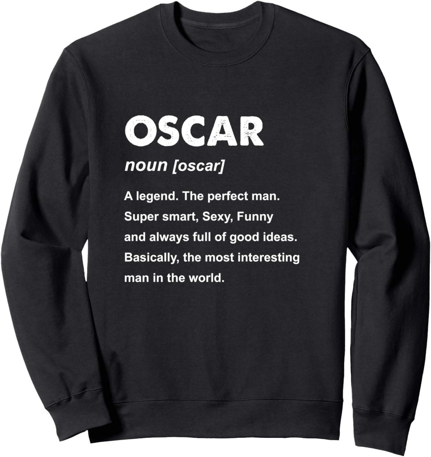 

Толстовка с именем Оскар, Толстовка с надписью «Оскар» Oscar Name Shirts & Gifts, черный