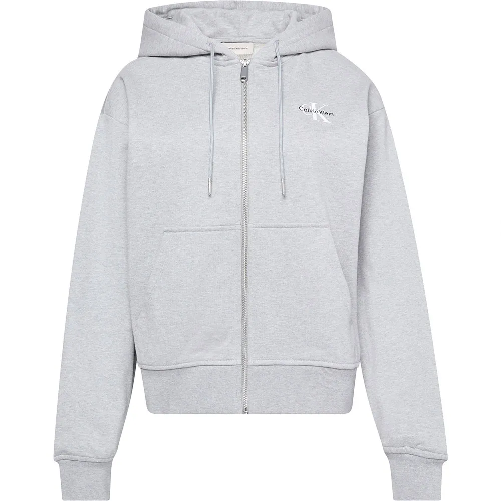

Худи Calvin Klein Jeans Monologo French Terry, серый