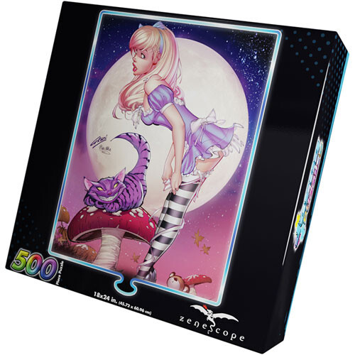 

Настольная игра Jasco Games Grimm Fairy Tales Foil Jigsaw Puzzle: Revenge of Wonderland Alice & Cheshire