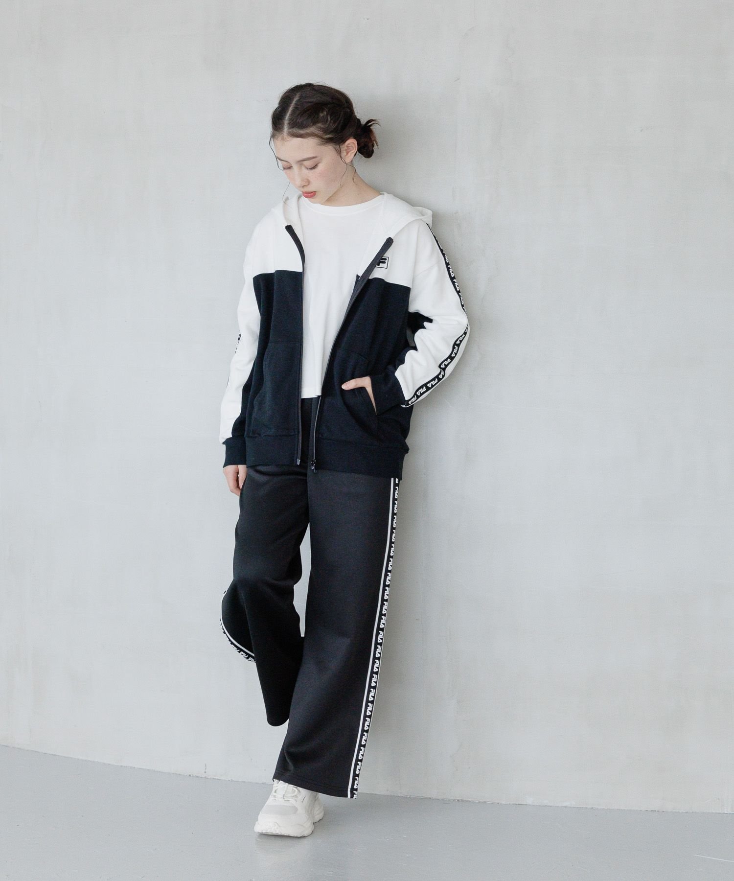 FILA/Коллаборация, толстовка на молнии/Детская/252058 GLOBAL WORK, Black 09 — фото 3