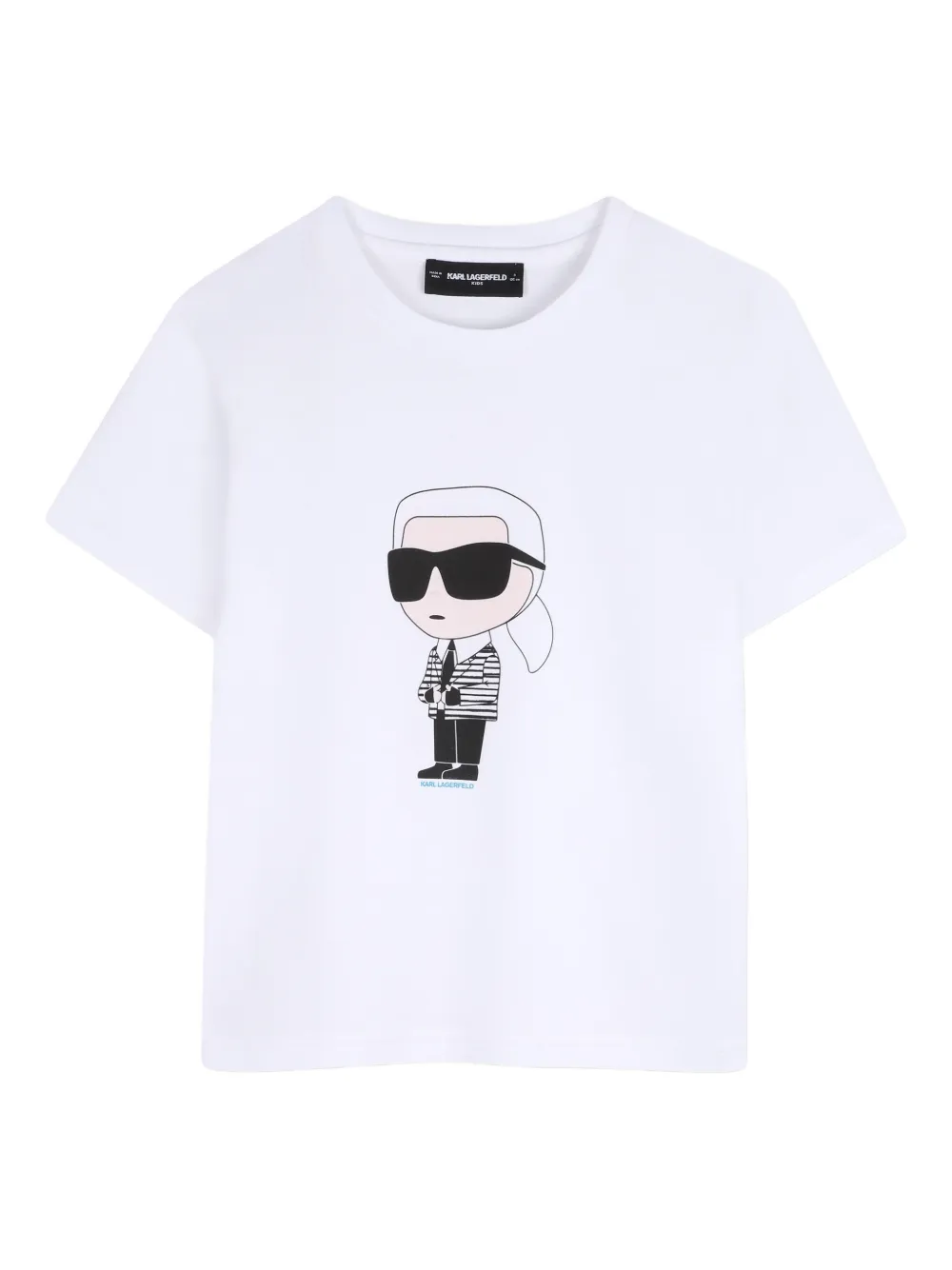 

Футболка с графичным принтом Karl Lagerfeld Kids, белый