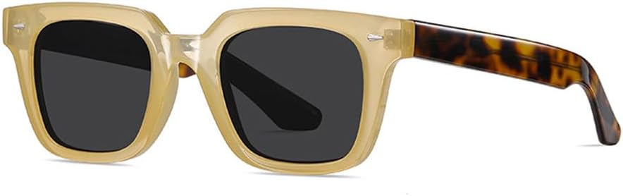 

Солнцезащитные очки с поляризацией из ацетата для женщин, очки для вождения для мужчин, защита от УФ-излучения UV400, леопардовый синий цвет VFDHN, Yellow Leopard Black