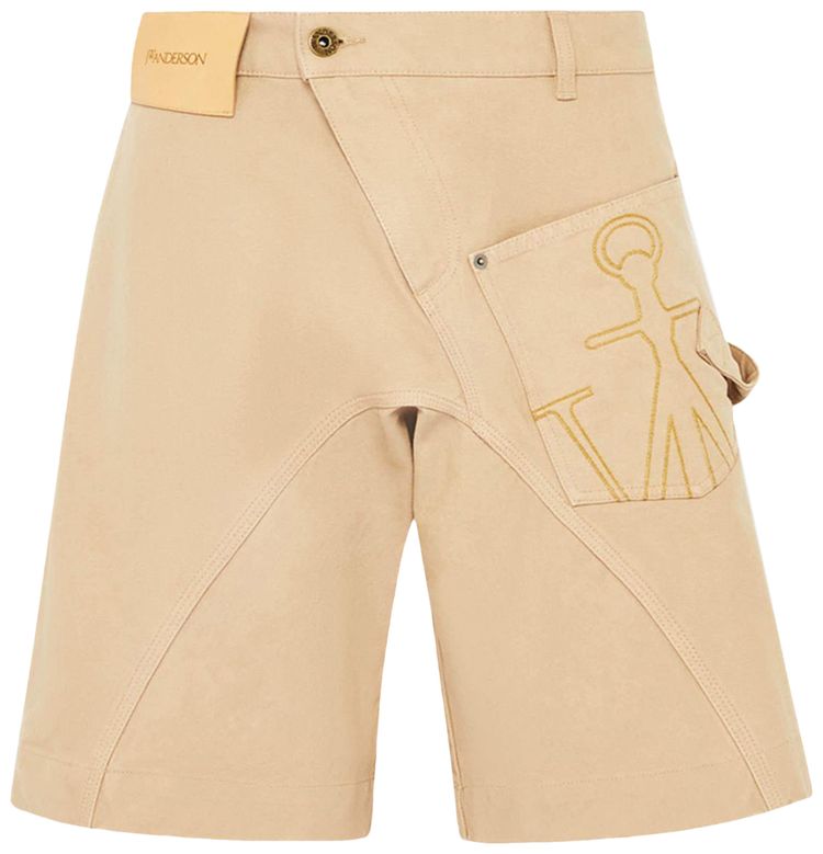 

Шорты JW Anderson Twisted Workwear Shorts 'Flax', желтый