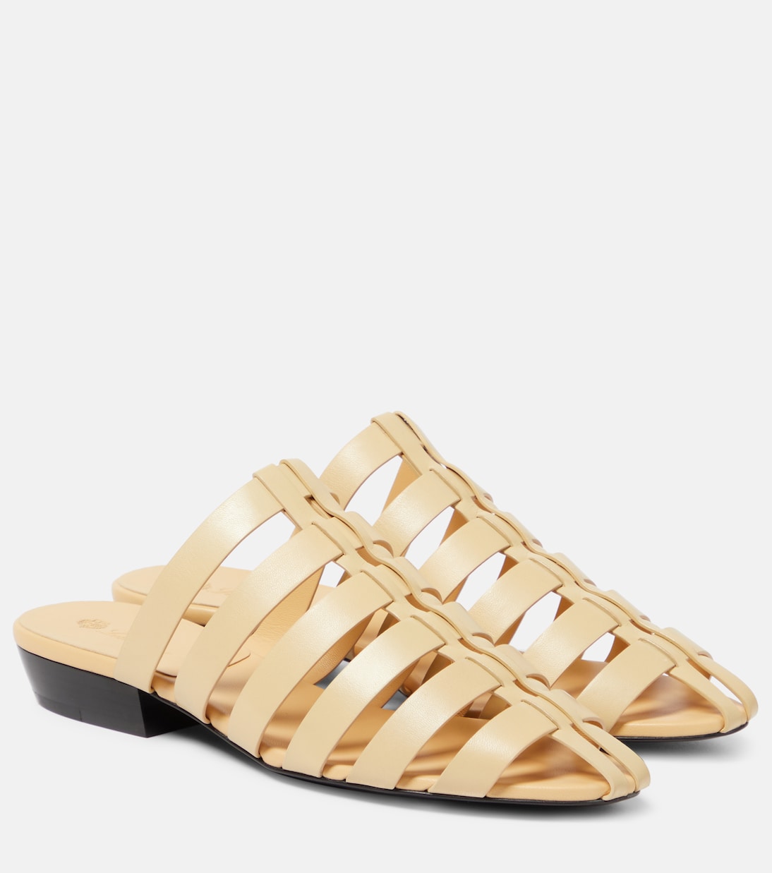 Каедовые кожаные мюли Loro Piana, Melonpan