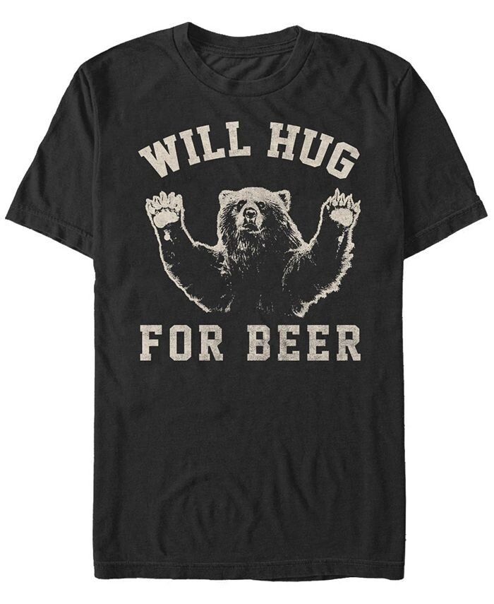 

Мужская футболка с коротким рукавом Beer Hugs с круглым вырезом Fifth Sun, черный