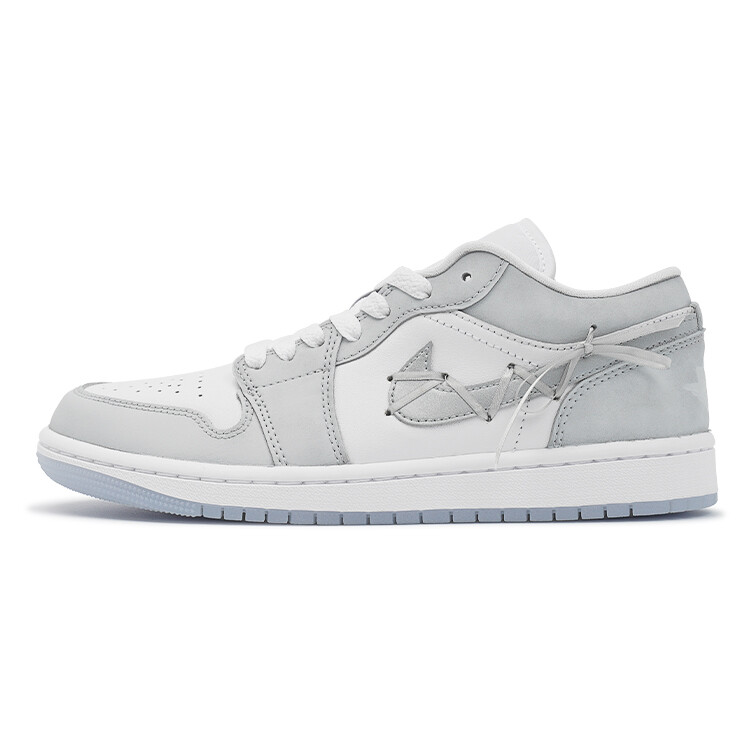 

Кроссовки Air Jordan 1 Vintage Basketball Shoes Women's Low-top Gray/White, серый/белый