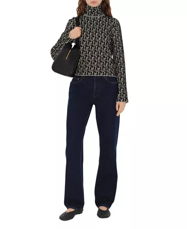 

Свитер из шерстяной смеси с подвеской в виде шарма. Burberry, черный