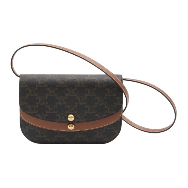Кожаная коричневая сумка-кроссбоди для женщин CELINE, Box(Set+Box) — фото 2