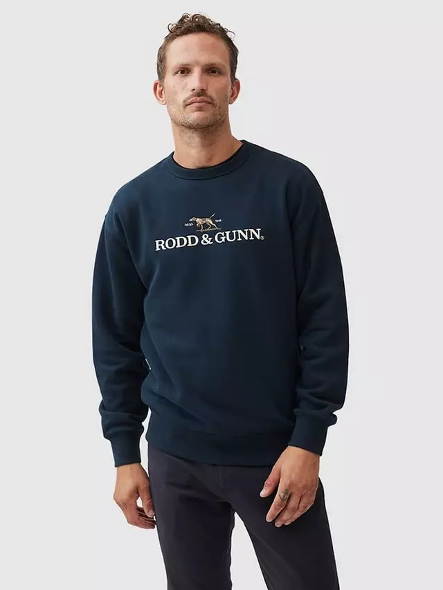 

Свитер Rodd & Gunn Cotton Blend Logo Embroidered, цвет lake