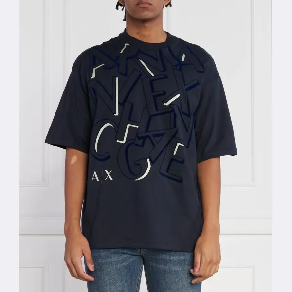 

Футболка стандартного кроя Armani Exchange, синий