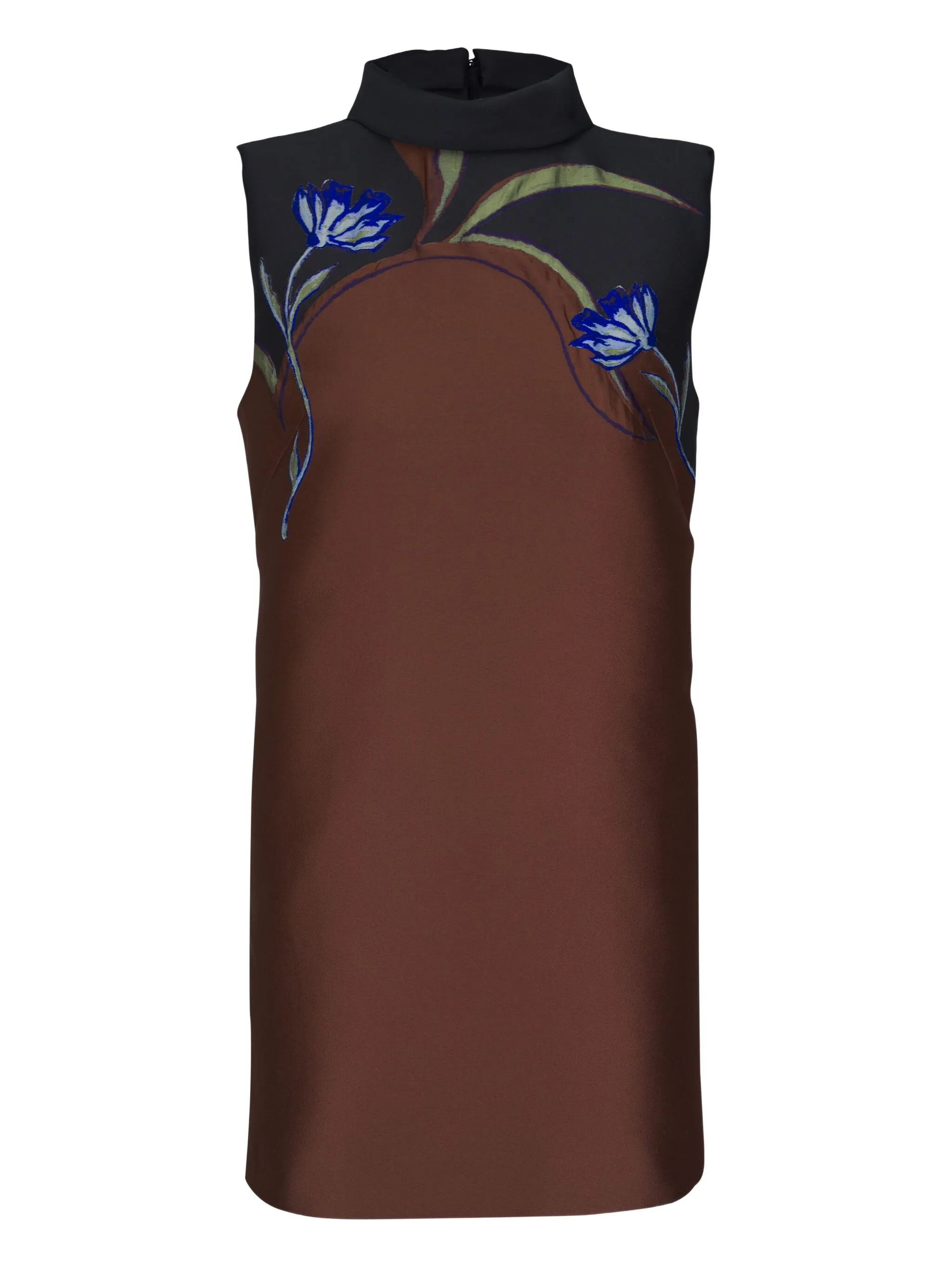 

Платье с высоким воротником и вышивкой Dorothee Schumacher, коричневый