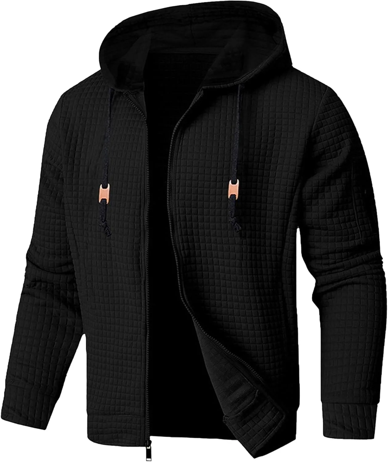 

Мужской худи-кардиган DGHM-JLMY с капюшоном на молнии, джерси в клетку