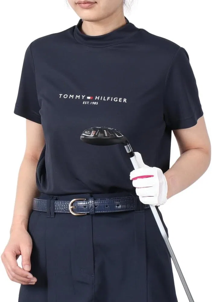 Поло, с логотипом, Tommy Hilfiger Golf THLA512, темно-синий