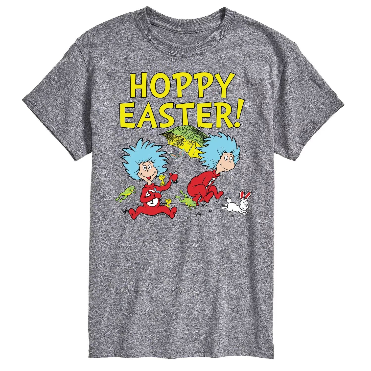 

Пасхальная футболка Big & Tall Dr Seuss Hoppy License, серый