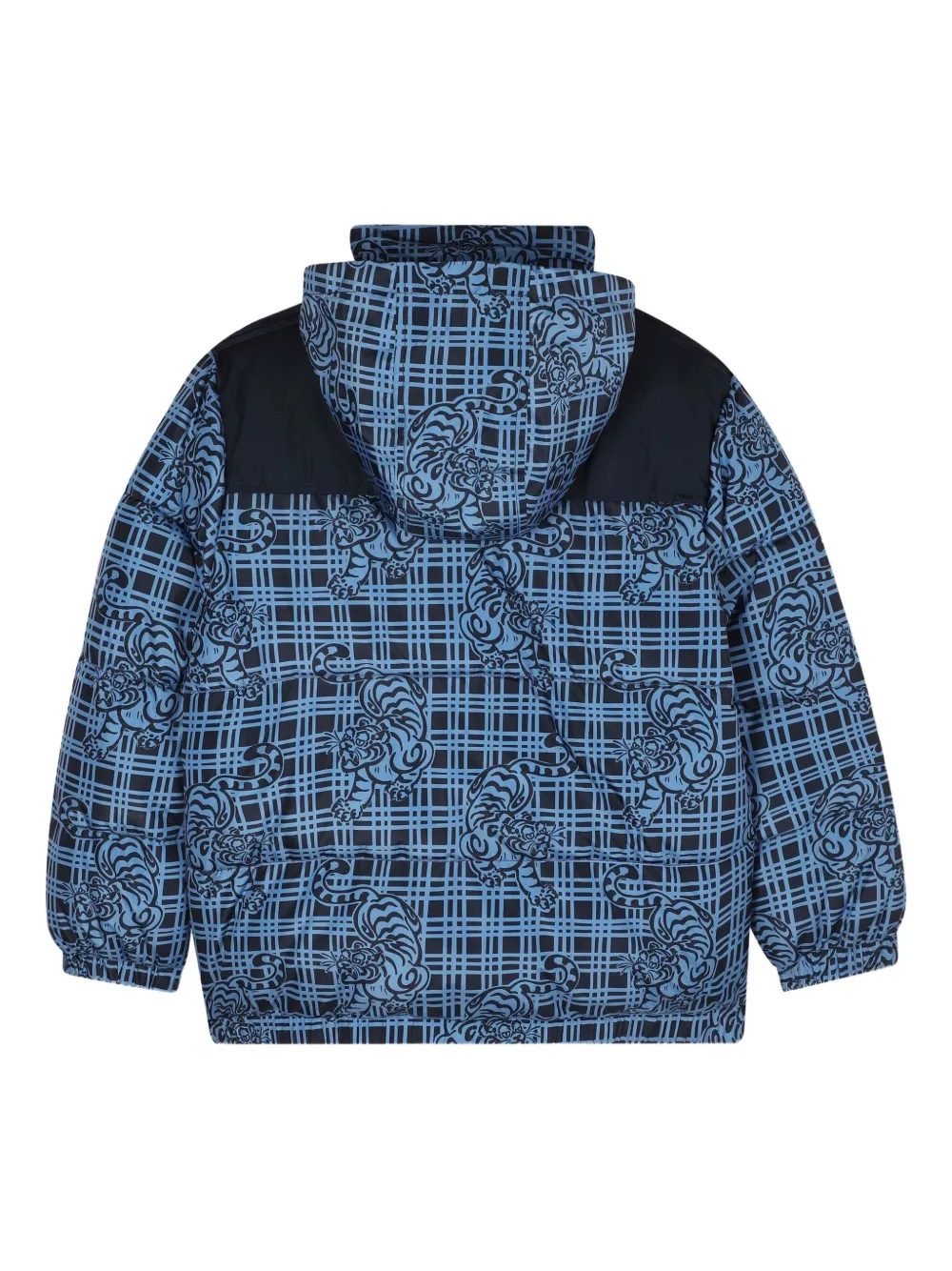 

Пуховик с принтом Tiger Kenzo Kids, синий
