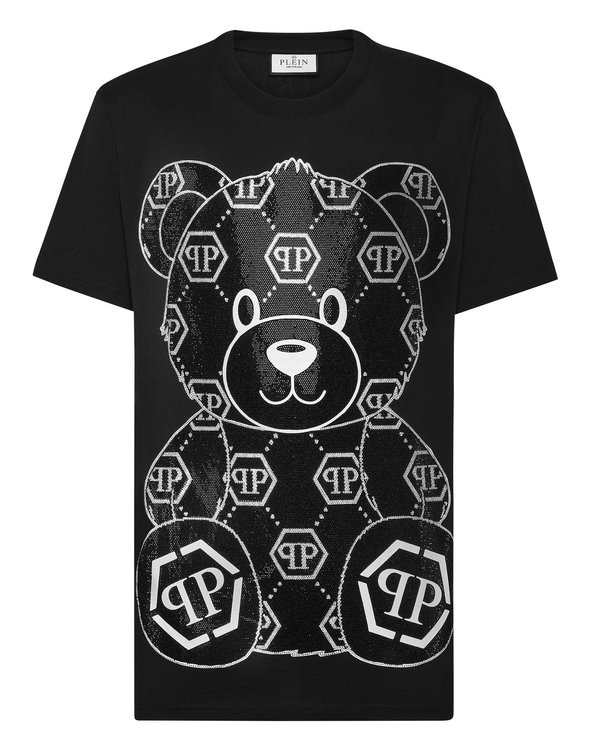 

Футболка с круглым вырезом SS Teddy Bear PHILIPP PLEIN, черный
