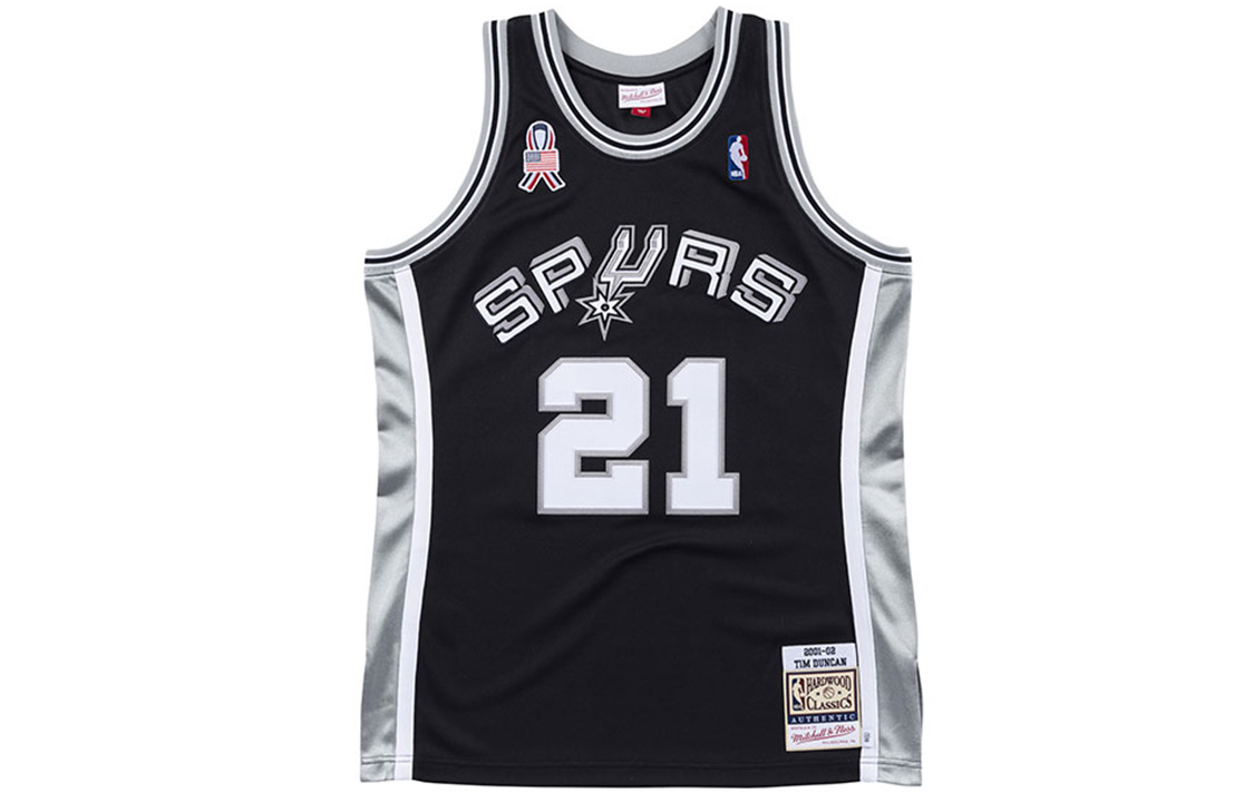 

Оригинальная футболка Mitchell & Ness 'NBA San Antonio Spurs 02 Tim Duncan' Mitchell Ness, черная