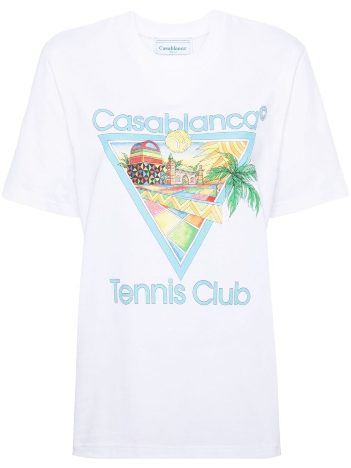 

Casablanca футболка Afro Cubism Tennis Club, белый