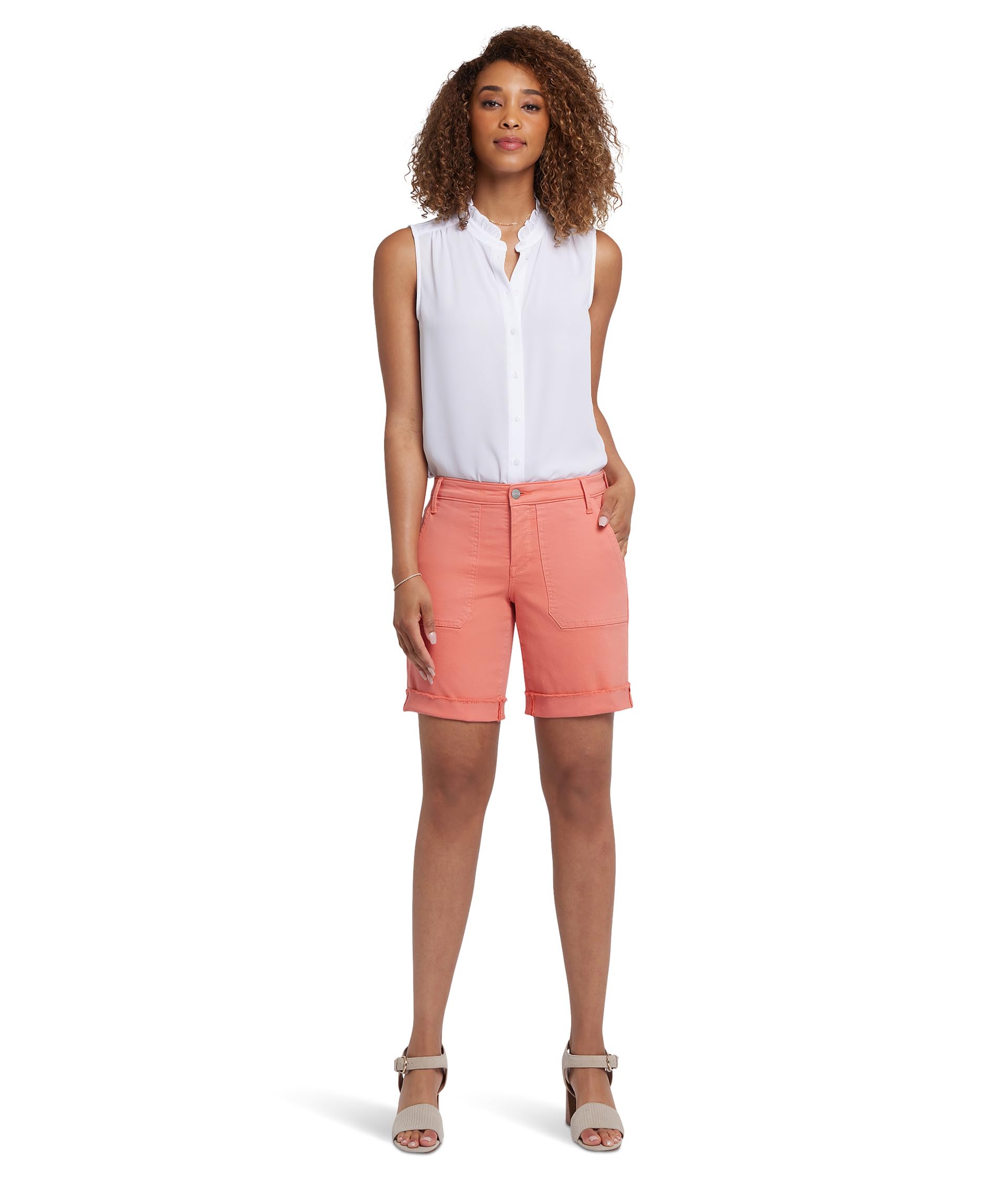 

Шорты NYDJ Petite Diana Shorts, Coral Haze