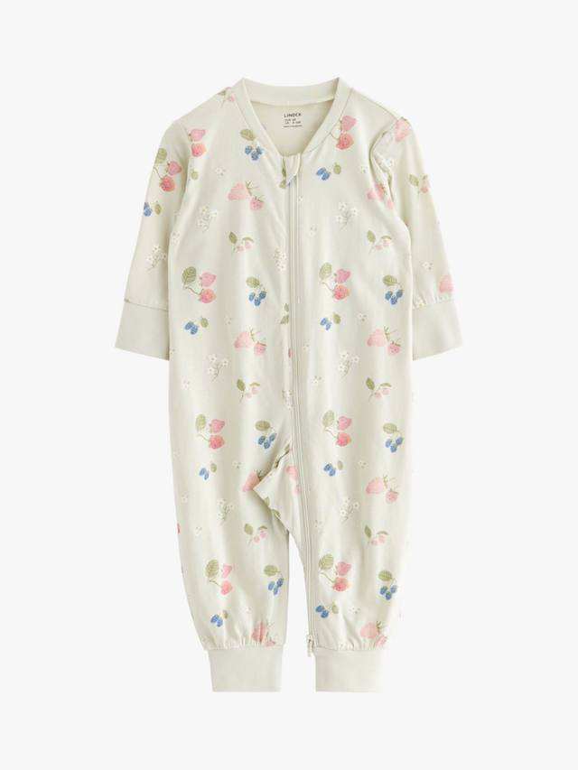 

Детский комбинезон для сна из органического хлопка Berries Lindex, Light Dusty Green