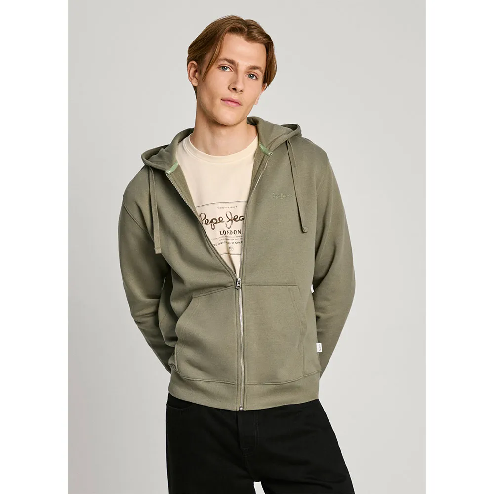 

Толстовка Pepe Jeans New Joe full zip, зеленый