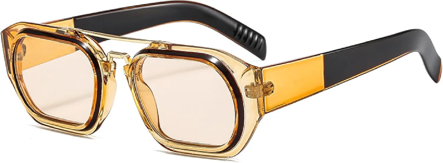 

Солнцезащитные очки AUGEN в стиле ретро, ​​винтаж, квадратные, абстрактные, унисекс, коричневые, с защитой UV400, средний размер (C5, 118) - упаковка из 1 шт, C5