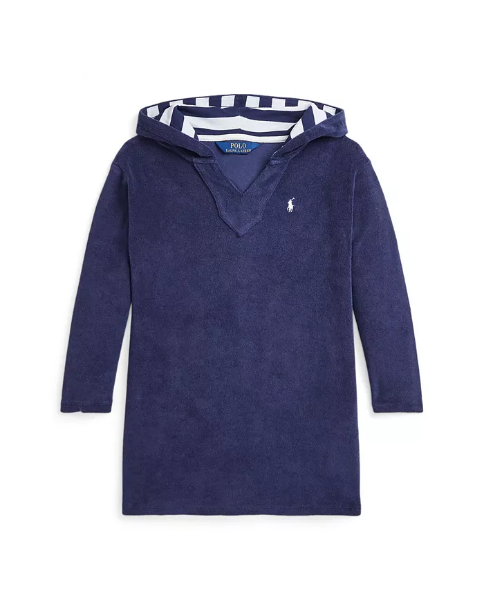 

Детский и для девочек худи с капюшоном из махровой ткани Polo Ralph Lauren, синий