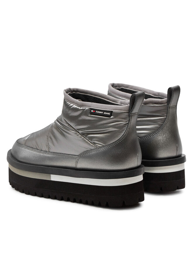 Зимние ботинки Tommy Jeans Botas de nieve Tjw Nylon Flatform Boot Wl EN0EN02689, серебряный — фото 3