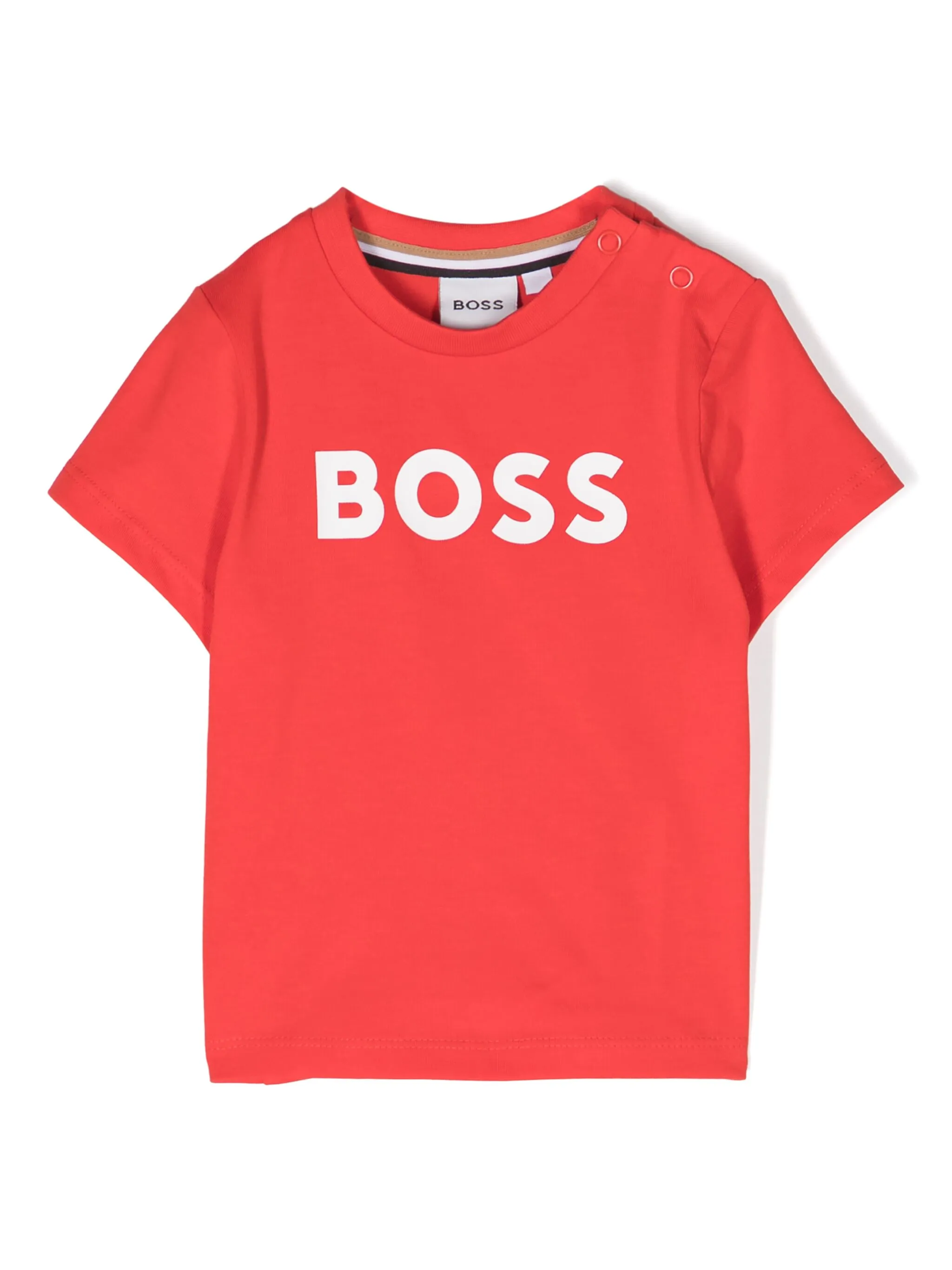 

Футболка из джерси с логотипом Boss Kidswear, красный