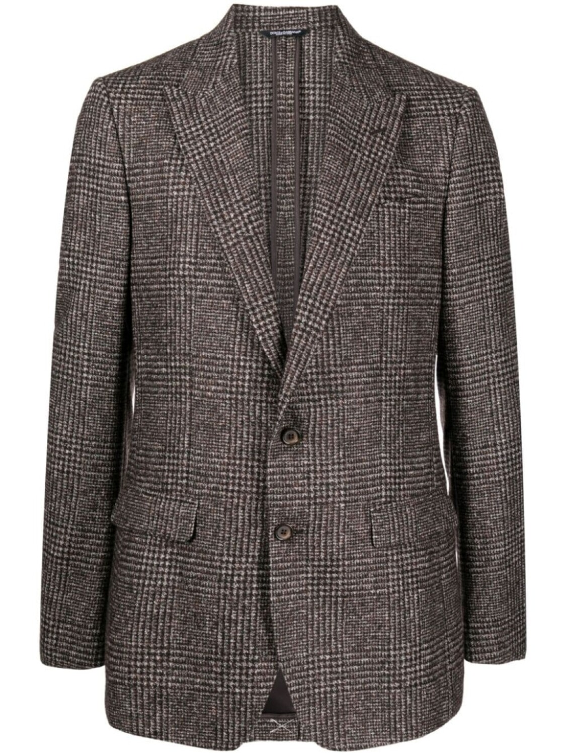 

Dolce & Gabbana tartan checked blazer, коричневый
