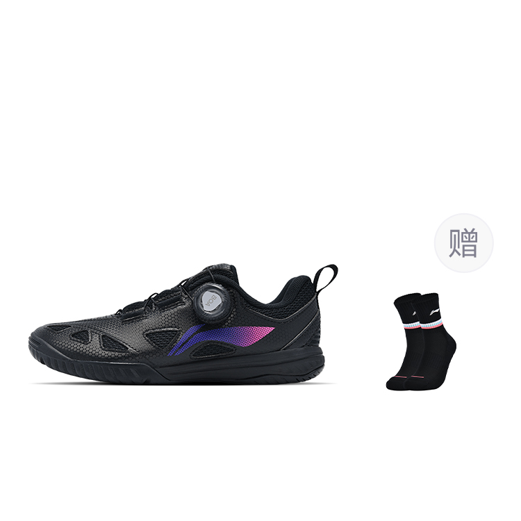 

Кроссовки для настольного тенниса Li Ning Mage ESS, унисекс, низкие., черный+черный crew socks