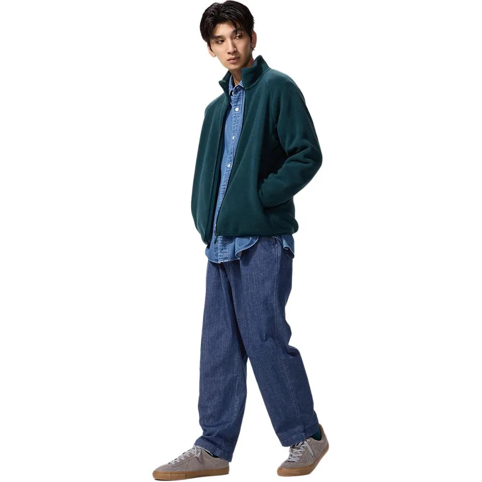 Повседневные брюки унисекс с умеренной манжетой UNIQLO, 481569/Asphalt Gray — фото 4