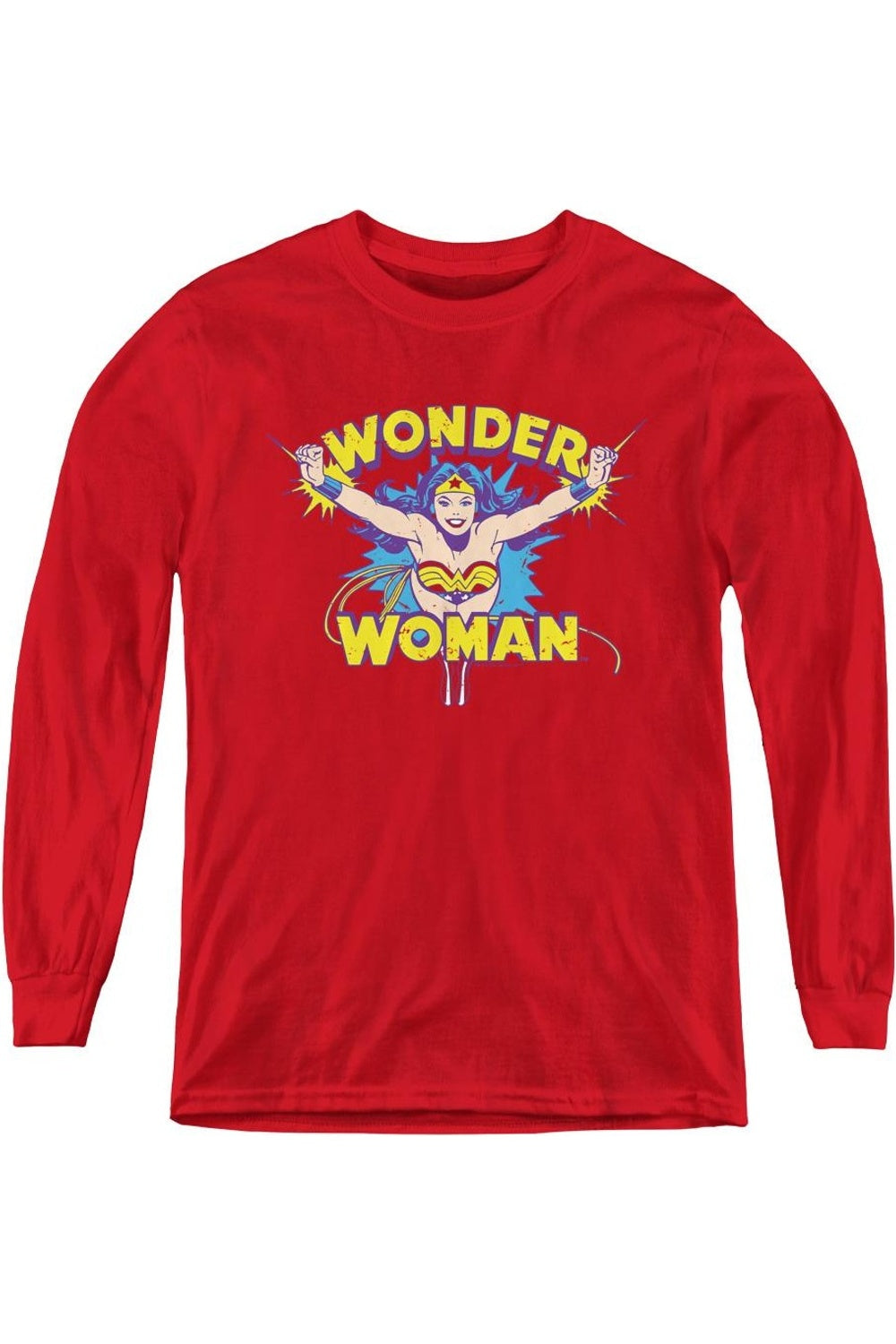 

Футболка с длинным рукавом DC Comics "Полет сквозь юность" Gildan, красный