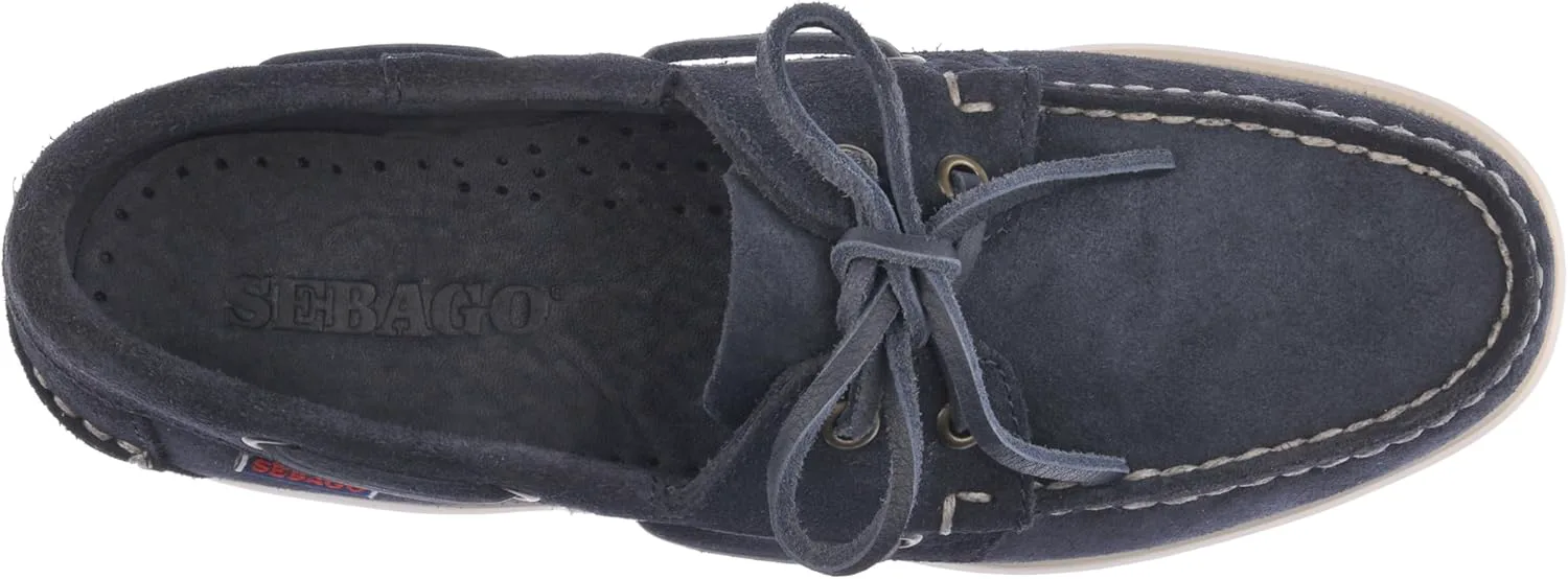 Мокасины Sebago Portland Roughout из грубой кожи ручной работы с кожаной подкладкой и нескользящей резиновой подошвой с протектором, синий — фото 2
