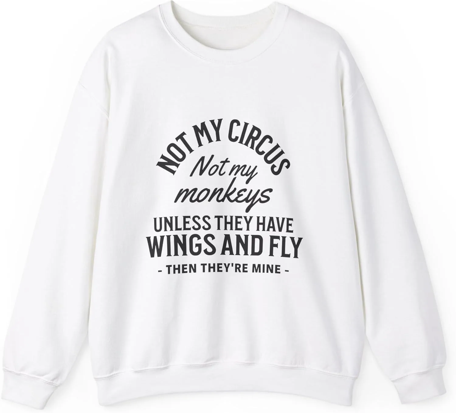 Толстовка Unisex Heavy Blend с принтом "Not My Circus Not My Monkeys"