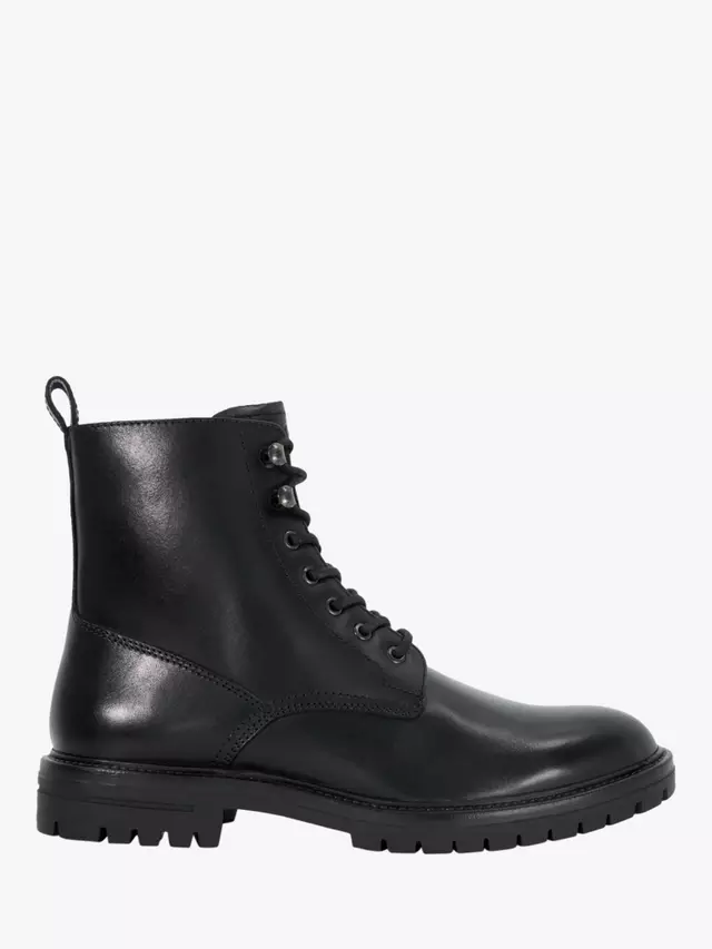 

Ботинки Dune Cohen Leather Cleated Sole Lace Up Ankle, черный