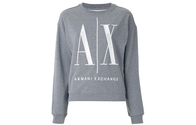 

Толстовка женская серая Armani Exchange