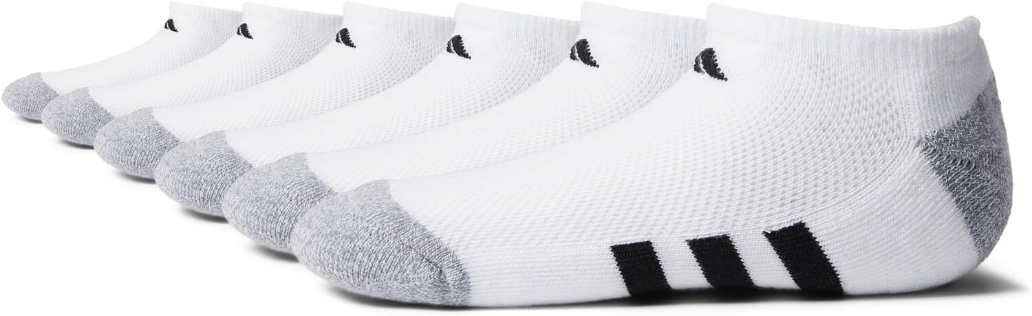 

Носки Adidas Athletic Cushioned 6-Pack No Show, цвет White/Grey/Black