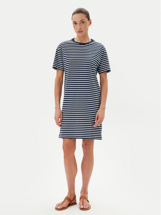 Платье на каждый день стандартный крой UW0UW05937 Tommy Hilfiger, синий — фото 2