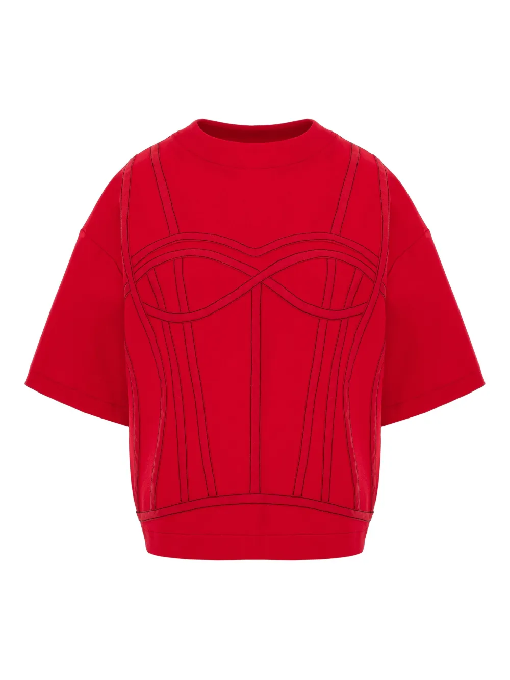 

Топ с панелями Karo Hamza, красный