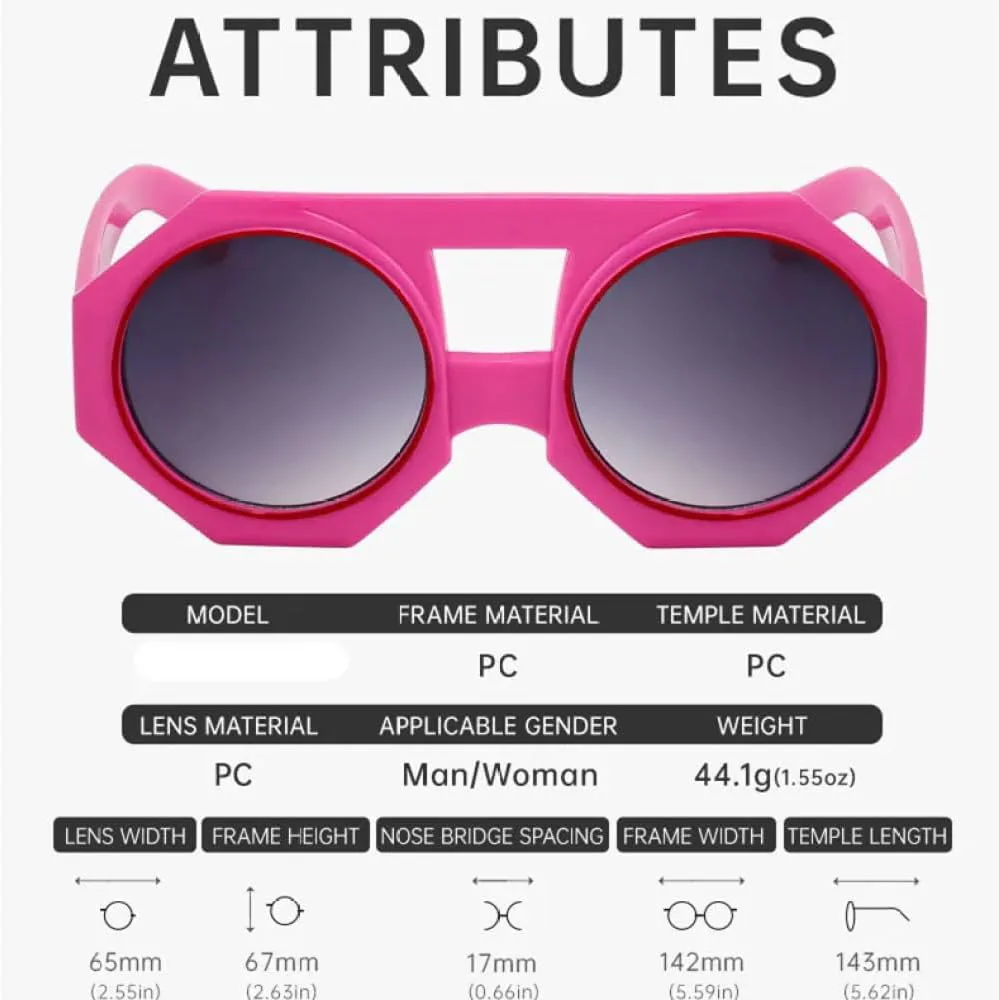 

Солнцезащитные очки MUTYNE в крупной оправе неправильной формы для женщин и мужчин, роскошные винтажные солнцезащитные очки в стиле панк с круглыми линзами, Blue Blue