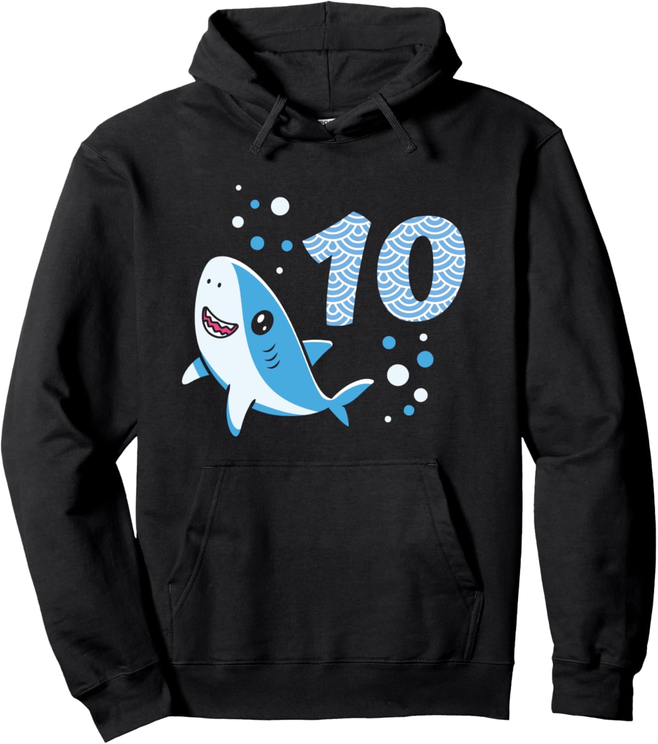 

Худи «10-летие мальчика-акулы» Cute Shark Birthday Designs For Boys, черный