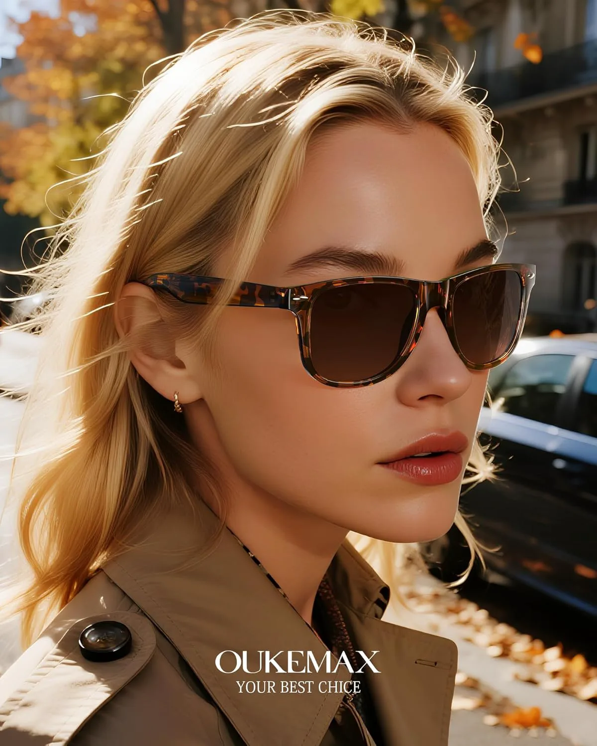 

Женские поляризованные солнцезащитные очки: модные поляризованные солнцезащитные очки с защитой UV400 OUKEMAX, Brown Gradient + Light Brown + Purple Pink Mirrored