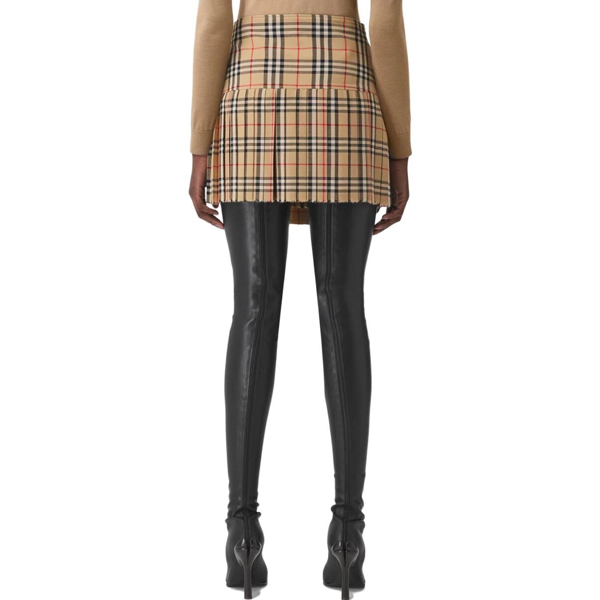 Юбка Burberry повседневная женская, шерсть, коричневый — фото 3