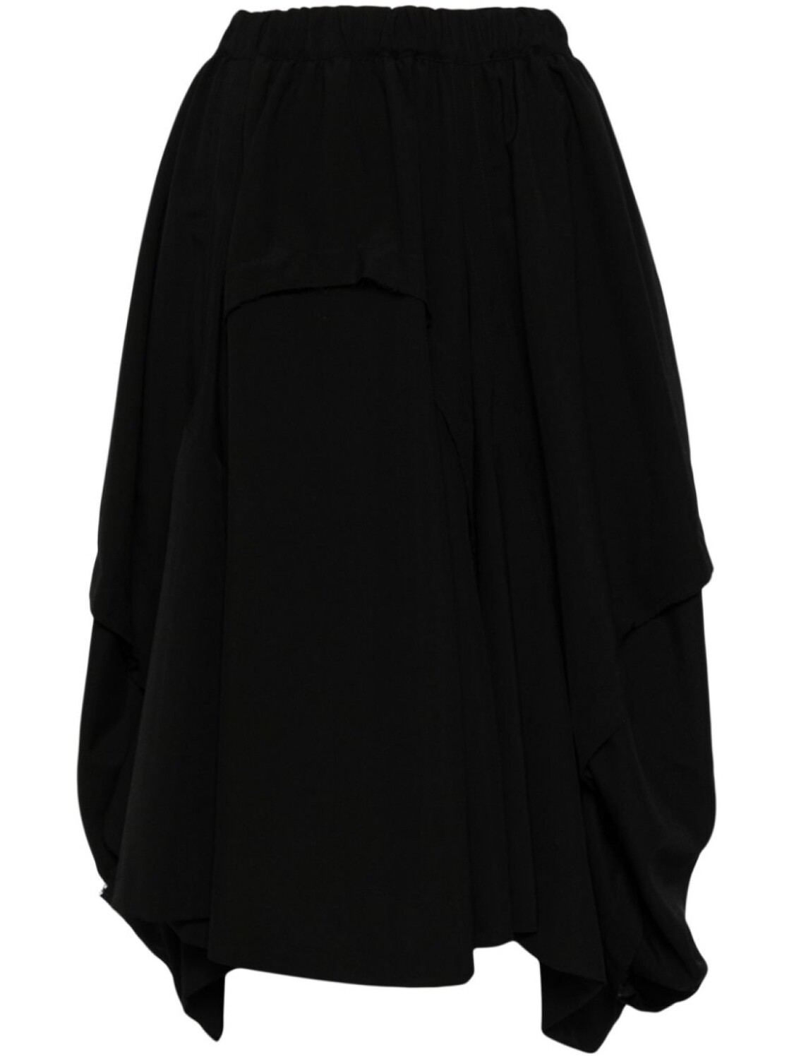 

Comme Des Garçons шерстяная юбка миди с драпировкой, черный