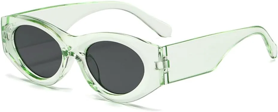 

Солнцезащитные очки LVTFCO прямоугольной формы для женщин, винтажные, «кошачий глаз», стильные, ретро, ​​розово-черные, с защитой от УФ-излучения UV400, Clear Green