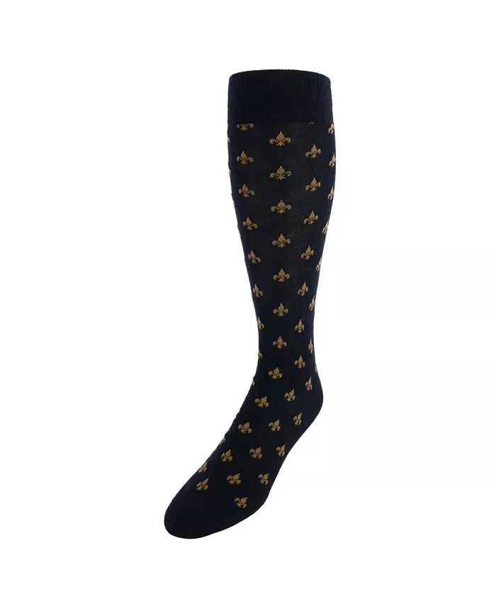 

Мужские носки Atlas Fleur De Lis Over The Calf из тонкой мериносовой шерсти (1 пара) TRAFALGAR, черный
