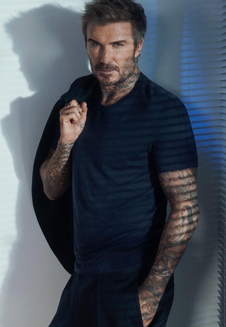 

Базовая футболка BECKHAM X TAUT BOSS, темно-синий