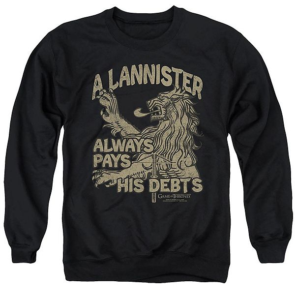 

Толстовка adult crewneck game of thrones debts Licensed Character