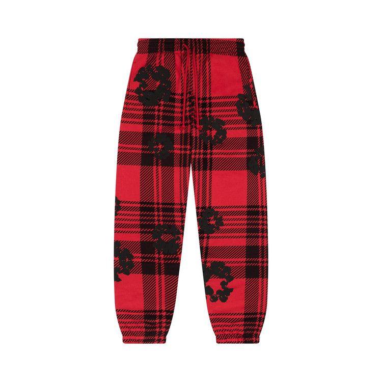 

Спортивные брюки Denim Tears Plaid Cotton Wreath Sweatpants, Red